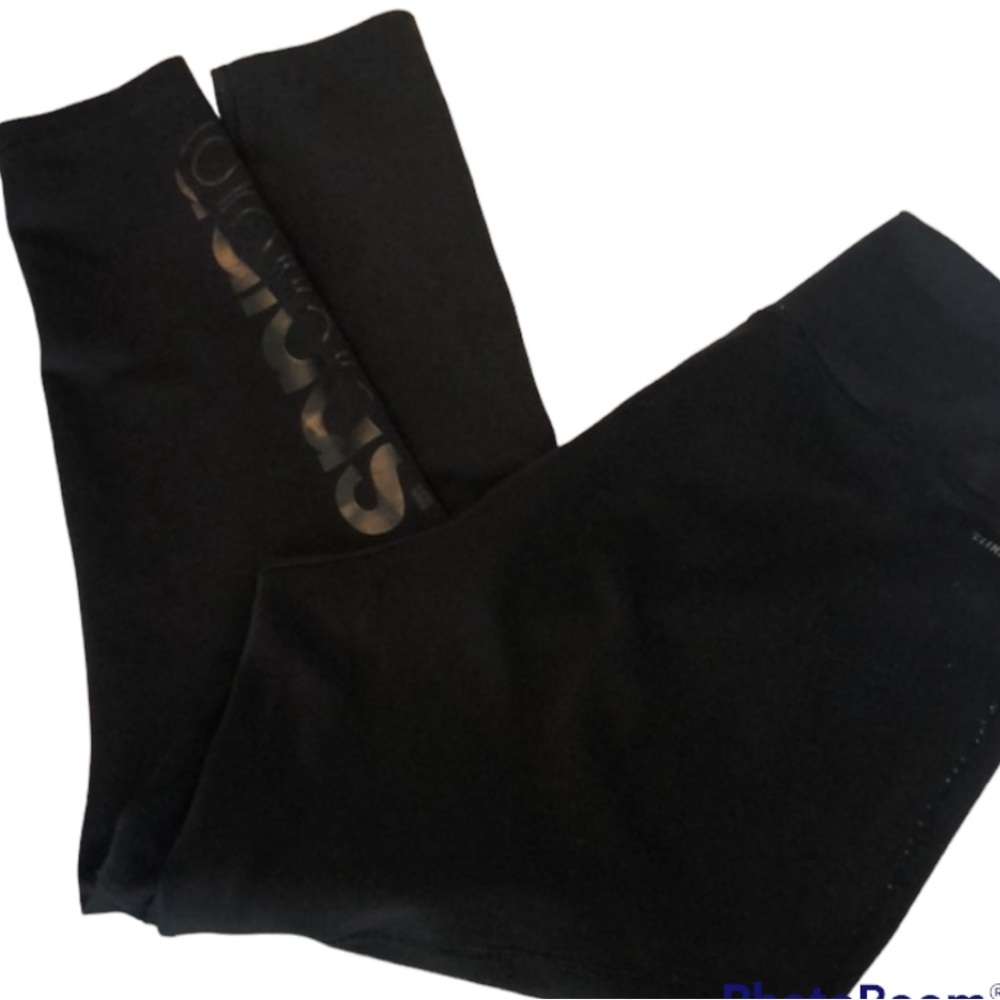 ADIDDAS black climalite gym tights size medium